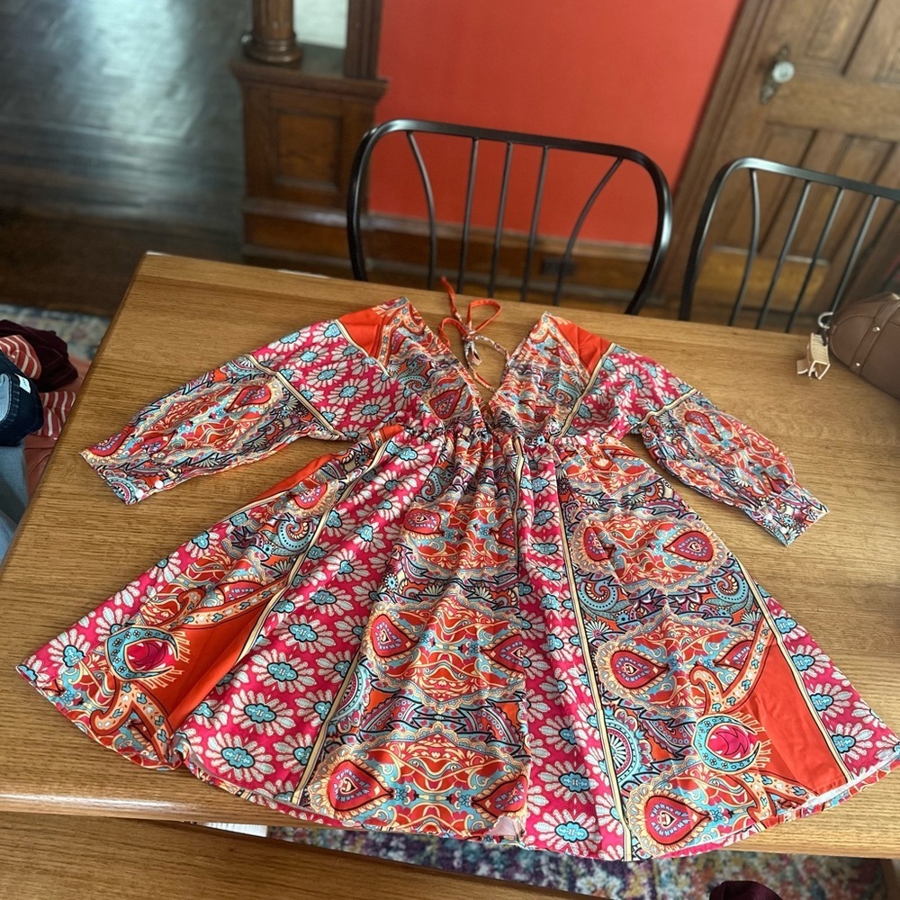 ** SOLD**Boho NWOT Summer Dress, long sleeve, size Small - Picture 6 of 16